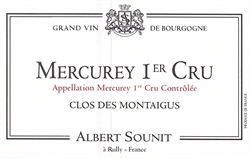 2019 Mercurey 1er Cru Rouge, Clos de Montaigus, Albert Sounit